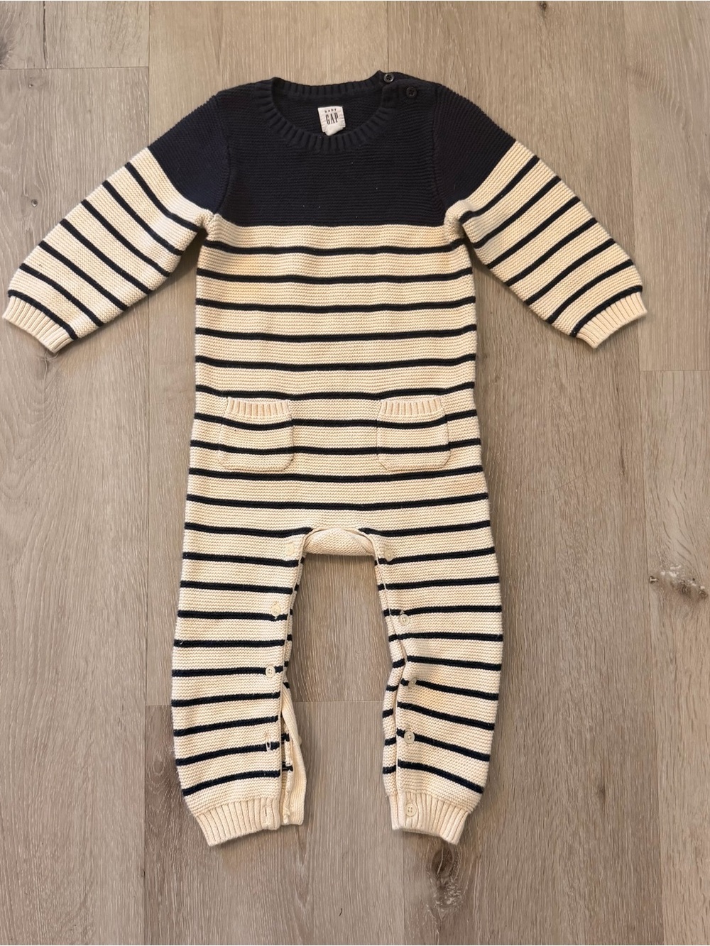 Baby Gap Brannan Stripe Knit Sweater Romper One-Piece 18-24 Months